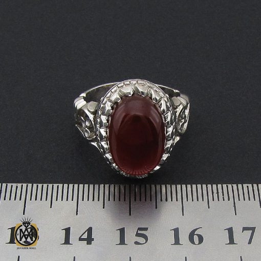 انگشتر عقیق یمن مردانه خوش رنگ - کد 8728 - تصویر 4