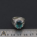 انگشتر توپاز سبز مردانه دست ساز - کد 8739 - تصویر 4