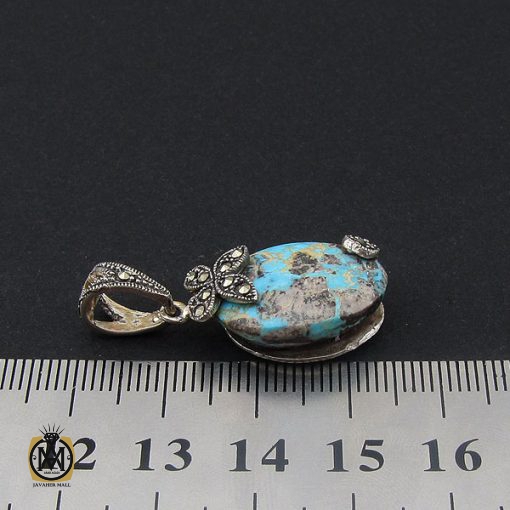 مدال فیروزه نیشابوری و مارکازیت زنانه طرح آرنیکا - کد 3144 - تصویر 4
