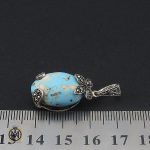 4 مدال فیروزه نیشابوری و مارکازیت زنانه طرح آسمان - کد 3146 - تصویر 4