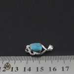 مدال فیروزه نیشابوری زنانه طرح گلنوش - کد 3147 - تصویر 4