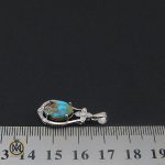 مدال فیروزه نیشابوری زنانه طرح بهارین - کد 3153 - تصویر 4