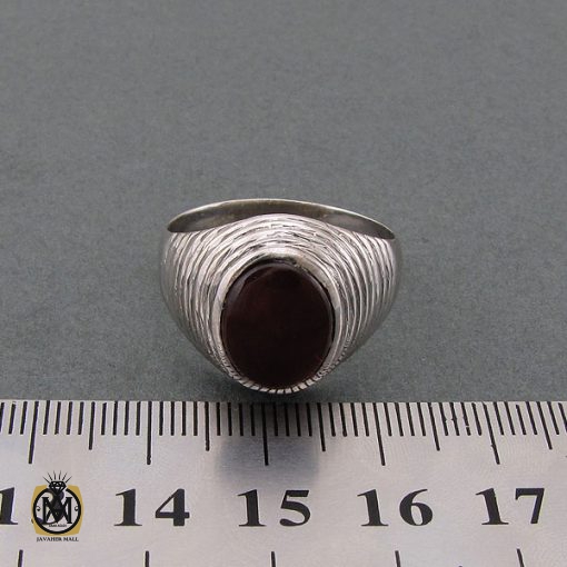 انگشتر عقیق یمن مردانه دست ساز - کد 8607 - تصویر 4