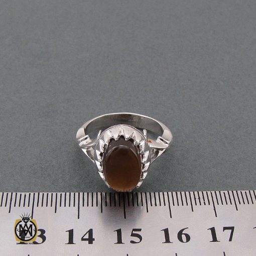 انگشتر جزع یمن مردانه اصل و معدنی - کد 8609 - تصویر 4