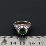 4 انگشتر زمرد زامبیا مردانه هنر دست استاد عزیز - کد 8770 - تصویر 4