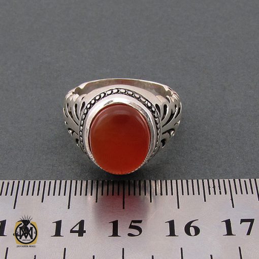 انگشتر عقیق یمن مردانه دست ساز - کد 8612 - تصویر 4