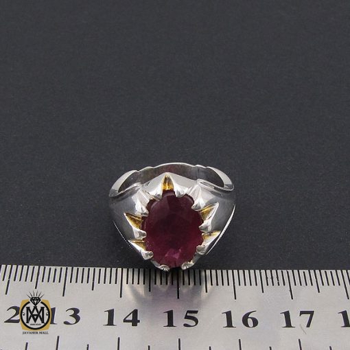 4 انگشتر یاقوت سرخ مردانه هنر دست استاد شرفیان – کد 8794 - تصویر 4