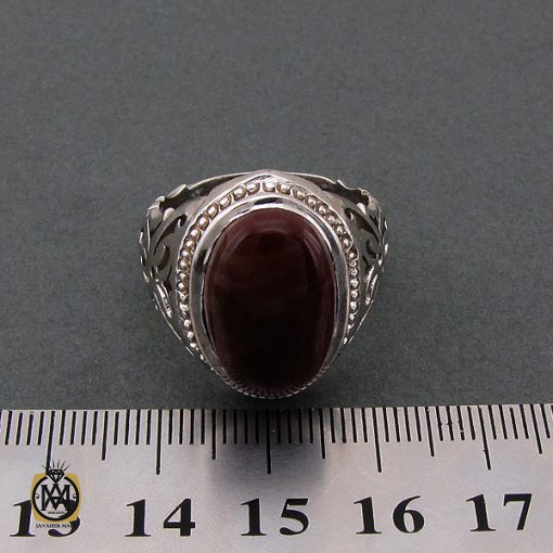 انگشتر عقیق یمن مردانه درشت و مرغوب - کد 8613 - تصویر 4