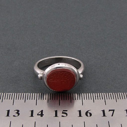 انگشتر عقیق یمن با حکاکی ومن یتق الله - کد 8676 - تصویر 6