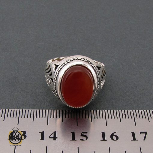 انگشتر عقیق یمن مردانه دست ساز - کد 8619 - تصویر 4