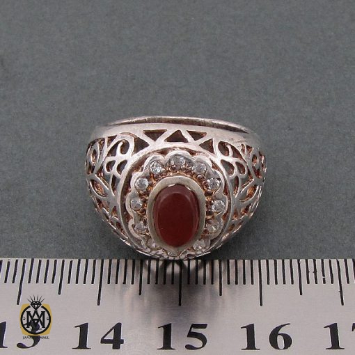 انگشتر عقیق یمن مردانه - کد 8620 - تصویر 4