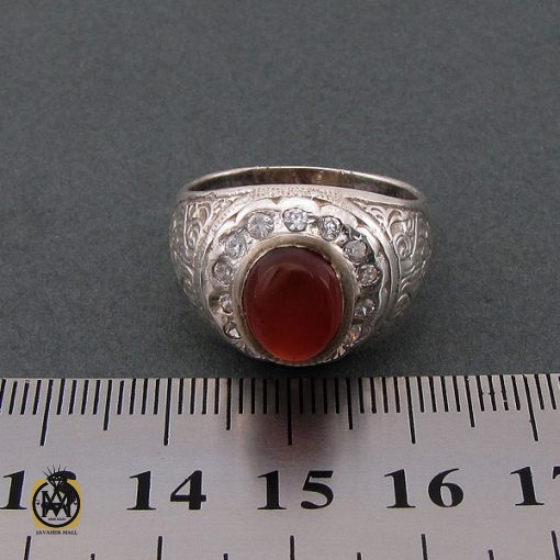 انگشتر عقیق یمن مردانه - کد 8621 - تصویر 4