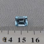 4 نگین تک توپاز آبی شفاف و مرغوب - کد 9038 - تصویر 4