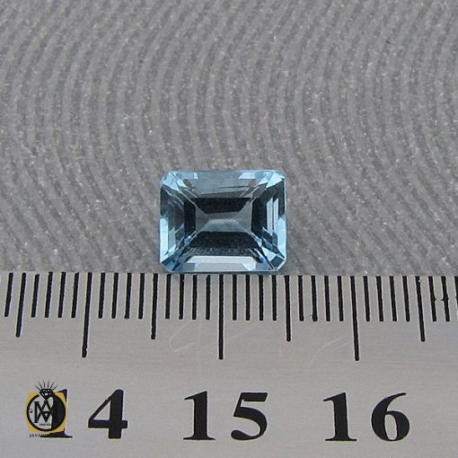 4 نگین تک توپاز آبی شفاف و مرغوب - کد 9038 - تصویر 4