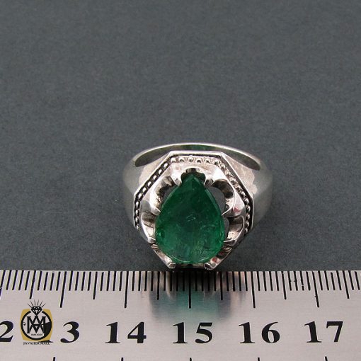 انگشتر زمرد اتیوپی اصل مردانه فاخر و ارزشمند - کد 8583 - تصویر 4