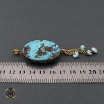 4 مدال فیروزه نیشابوری زنانه طرح آرمینا - کد 3121 - تصویر 4