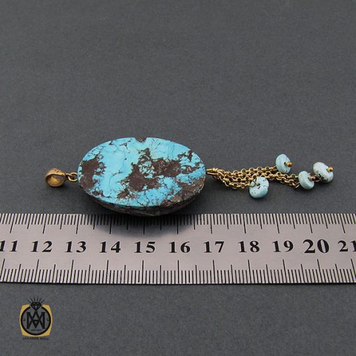 مدال فیروزه نیشابوری زنانه طرح آرمینا - کد 3121 - تصویر 4