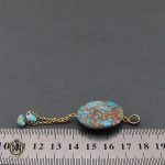 4 مدال فیروزه نیشابوری زنانه طرح چکامه - کد 3123 - تصویر 4