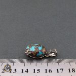 مدال فیروزه نیشابوری و مارکازیت زنانه طرح بهارین - کد 3132 - تصویر 4