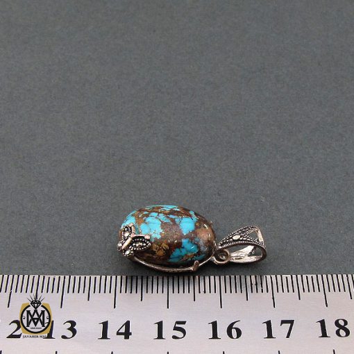 مدال فیروزه نیشابوری و مارکازیت زنانه طرح بهارین - کد 3132 - تصویر 4