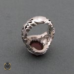 4 انگشتر عقیق یمن مردانه با حکاکی یا باقر علم النبی استاد حیدر - کد 8590 - تصویر 4