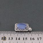 4 مدال عقیق یمن کبود زنانه طرح پرنیان - کد 3134 - تصویر 4