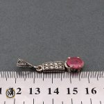 مدال یاقوت سرخ و مارکازیت زنانه طرح تبسم - کد 3137 - تصویر 4