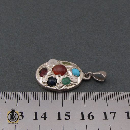 مدال هفت نگین معدنی دست ساز - کد 3135 - تصویر 4