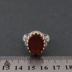 4 انگشتر عقیق قرمز مردانه با حکاکی ومن یتق الله - کد 8627 - تصویر 4