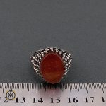 5 انگشتر عقیق یمن مردانه با حکاکی ان الله بالغ امره استاد حیدر - کد 8592 - تصویر 5