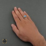 5 انگشتر فیروزه نیشابور مردانه خوش رنگ - کد 8682 - تصویر 5