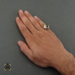 5 انگشتر دُر نجف مردانه - کد 8684 - تصویر 5