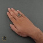 5 انگشتر دُر نجف مردانه با حکاکی چهارده معصوم - کد 8686 - تصویر 5
