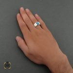 5 انگشتر فیروزه نیشابور مردانه خوش طبع - کد 8703 - تصویر 5