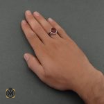 5 انگشتر عقیق یمن مردانه خوش رنگ - کد 8707 - تصویر 5
