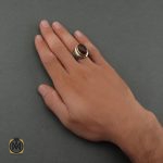 انگشتر عقیق یمن مردانه لوکس - کد 8708 - تصویر 5