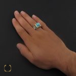 انگشتر فیروزه نیشابوری استاد شرفیان مردانه درشت - کد 8718 - تصویر 5