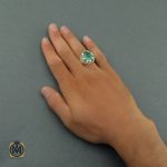 5 انگشتر زمرد اتیوپی اصل مردانه فاخر و ارزشمند - کد 8583 - تصویر 5