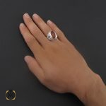 5 انگشتر عقیق یمن و یاقوت سرخ مردانه دست ساز - کد 8726 - تصویر 5