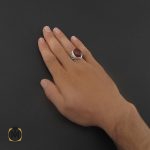 5 انگشتر عقیق یمن مردانه خوش رنگ - کد 8727 - تصویر 5