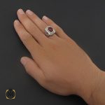 5 انگشتر عقیق یمن مردانه دست ساز - کد 8730 - تصویر 5