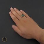 5 انگشتر زمرد زامبیا مرغوب مردانه هنر دست استاد نامی - کد 8734 - تصویر 5