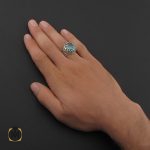 انگشتر توپاز سبز مردانه دست ساز - کد 8739 - تصویر 5