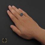 5 انگشتر یاقوت کبود مردانه - کد 8750 - تصویر 5