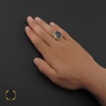 5 انگشتر یاقوت کبود آفریقایی مردانه هنر دست استاد باقرزاده - کد 8752 - تصویر 5
