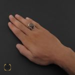 5 انگشتر عقیق باباقوری یمن مردانه - کد 8754 - تصویر 5