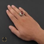 انگشتر مردانه عقیق یمن اصل نقره - کد 8756 - تصویر 5