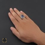 5 انگشتر یاقوت کبود مردانه دست ساز – کد 8777 - تصویر 5