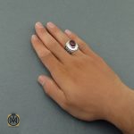 انگشتر عقیق یمن مردانه طرح اميری حسين نعم الامير - کد 8605 - تصویر 5