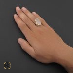 5 انگشتر دُر نجف مردانه دست ساز – کد 8786 - تصویر 5